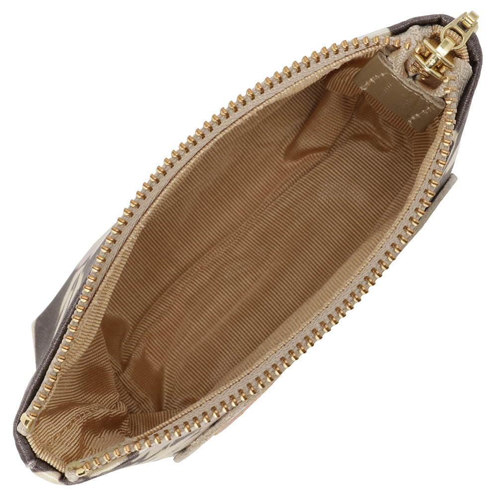 Embroidered and Silk Mini Pouch - Sakura