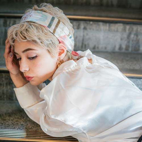 Silk Mini Scarf - Crane