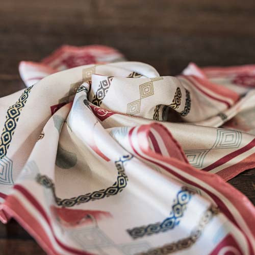 Silk Mini Scarf - Crane