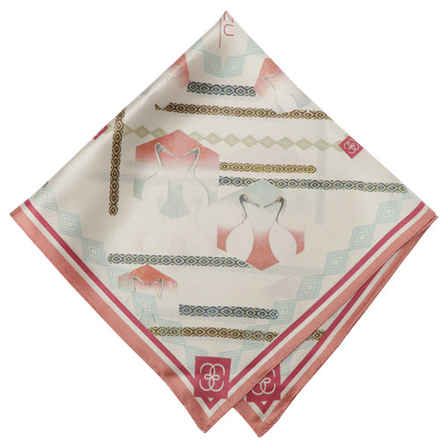 Silk Mini Scarf - Crane