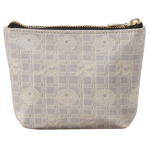Mini Pouch with Embroidery and Silk - Chrysanthemum
