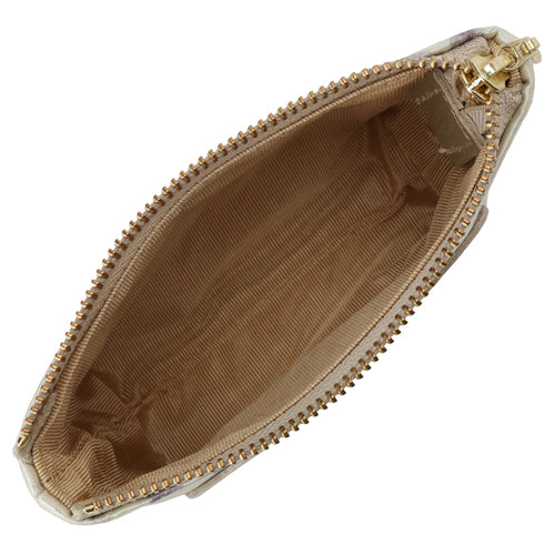 Mini Pouch with Embroidery and Silk - Hawk Feathers
