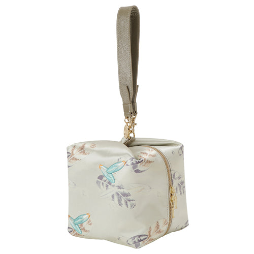 Embroidered Silk Handbag TEMARI - Hawk Feather