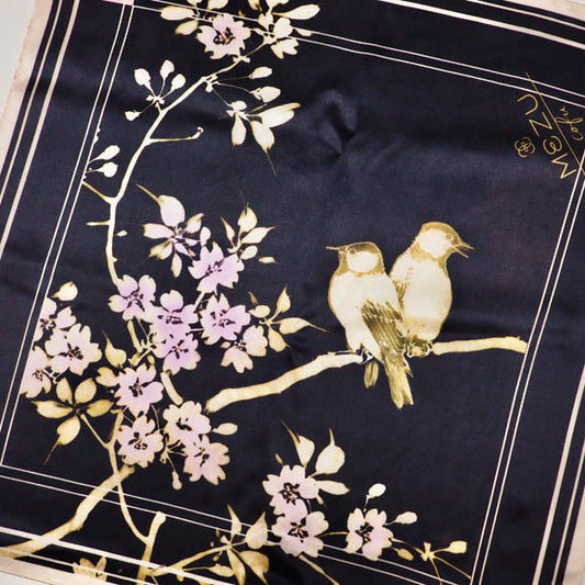 シルクのミニスカーフ 桜